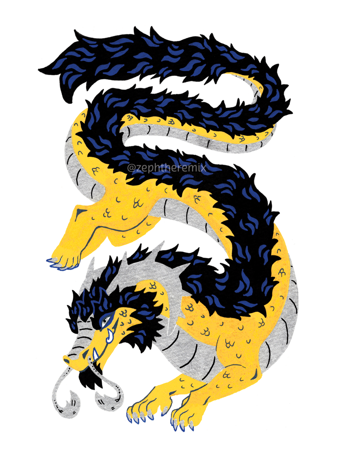 Yellow Posca Dragon -2019